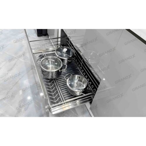 Giá xoong nồi nan Oval/SUS304 GrandX XP.80M 3 anh gia xoong noi nan oval sus304 grandx xp.80m